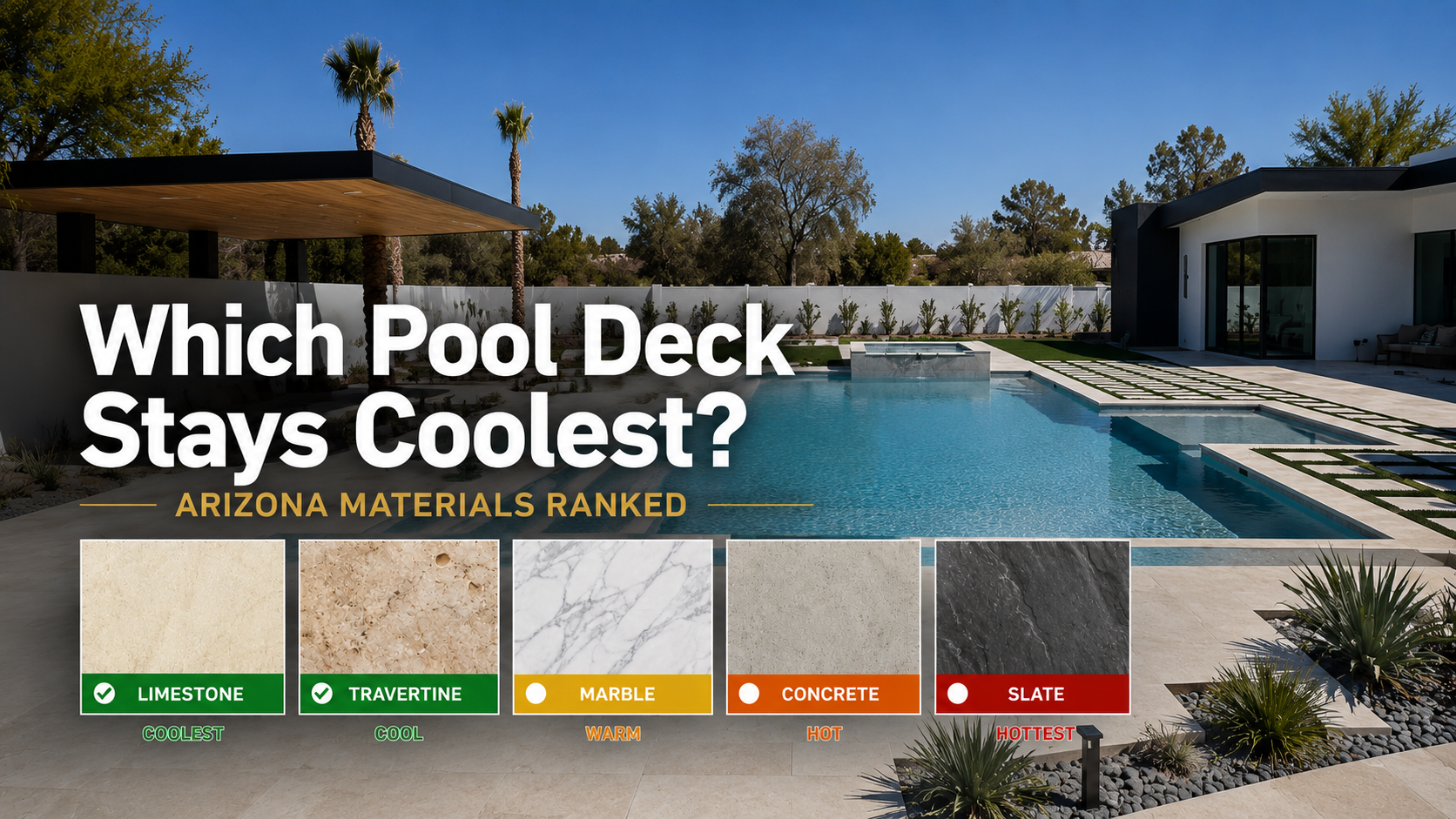Which Pool Deck Stays Coolest in Phoenix, Arizona?