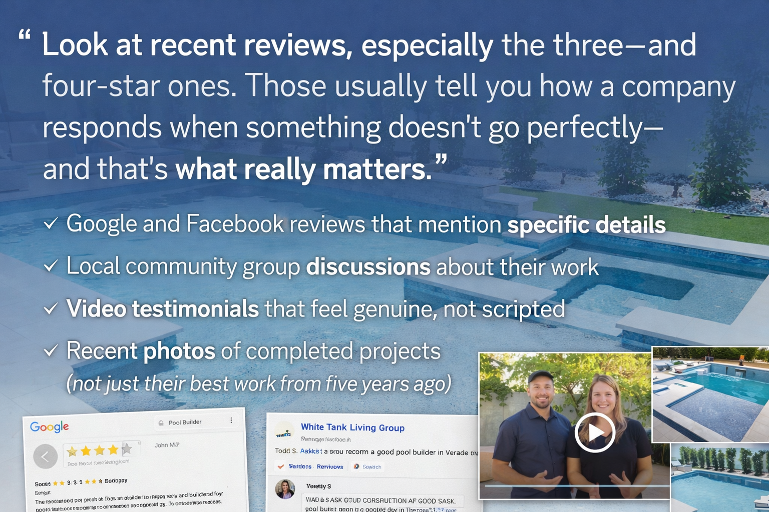 Can You Provide References or a Portfolio of Completed Pools?