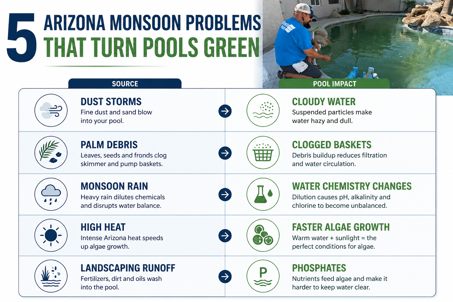 Why Does a Monsoon Turn a Pool Green So Fast?