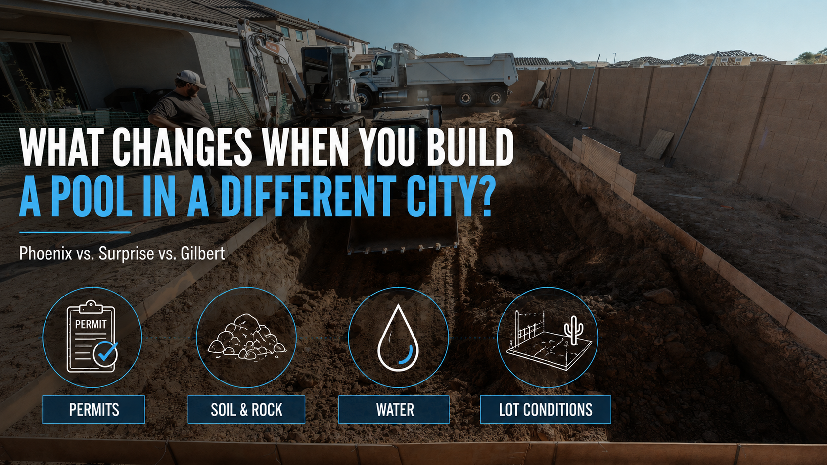 Does Phoenix, Surprise, or Gilbert AZ Change How Your Pool Gets Built?