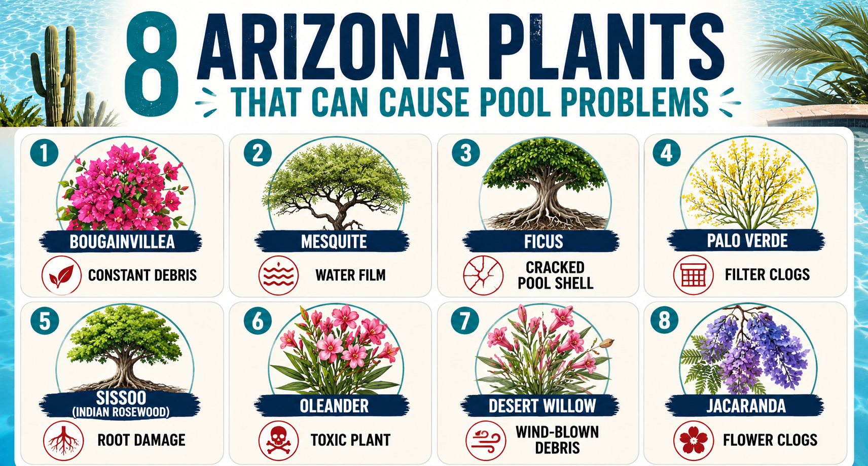 What Arizona Plants Should You Never Put Near a Pool?